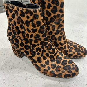 INC International Concepts Vintage Cheetah Print faux hair Ankle Boots